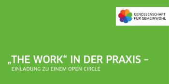 Text: "The Work" in der Praxis auf grünem Hintergrund