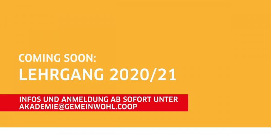 Bild: Genossenschaft für Gemeinwohl Anzeige: Lehrgang coming soon
