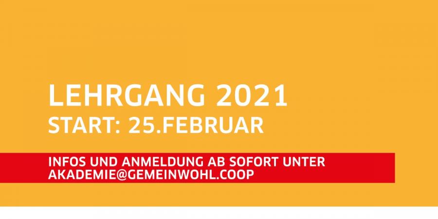 Bild: Genossenschaft für Gemeinwohl Banner Lehrgang 2021