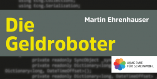 Foto: Promedia Verlag Text auf dem Cover: Die Geldroboter