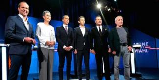 Gemeinsamer Auftritt der Partei-Chefs