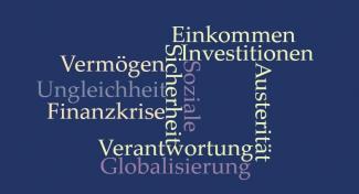 Foto: Genossenschaft für Gemeinwohl Text: Vermögen, Einkommen, Finanzkrise, Globalisierung