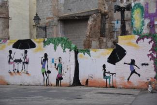 Foto: Michael Schmid Graffiti in Barcelona